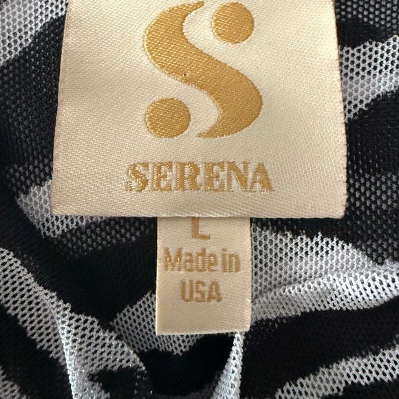 S by Serena Black and White Asymmetrical Zebra Print Dress - Picture 2 of 10